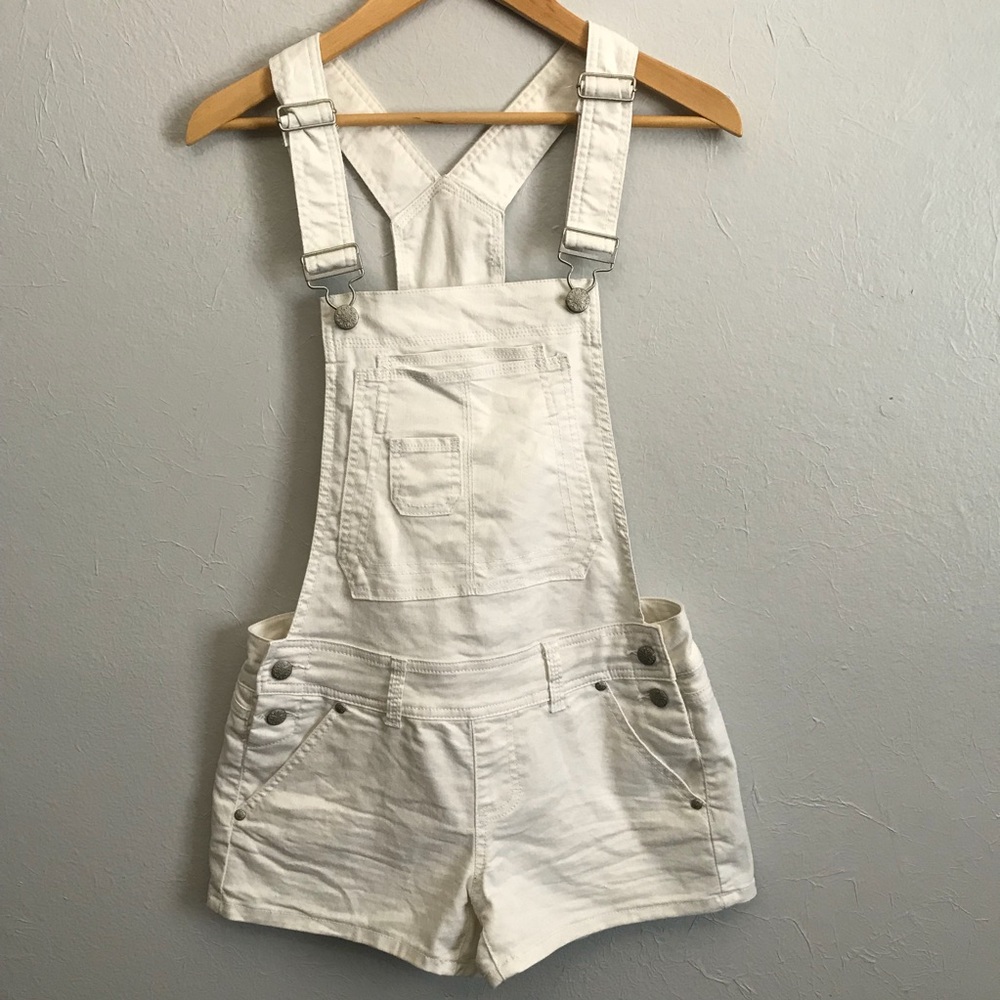 Blue Spice White Short Overalls